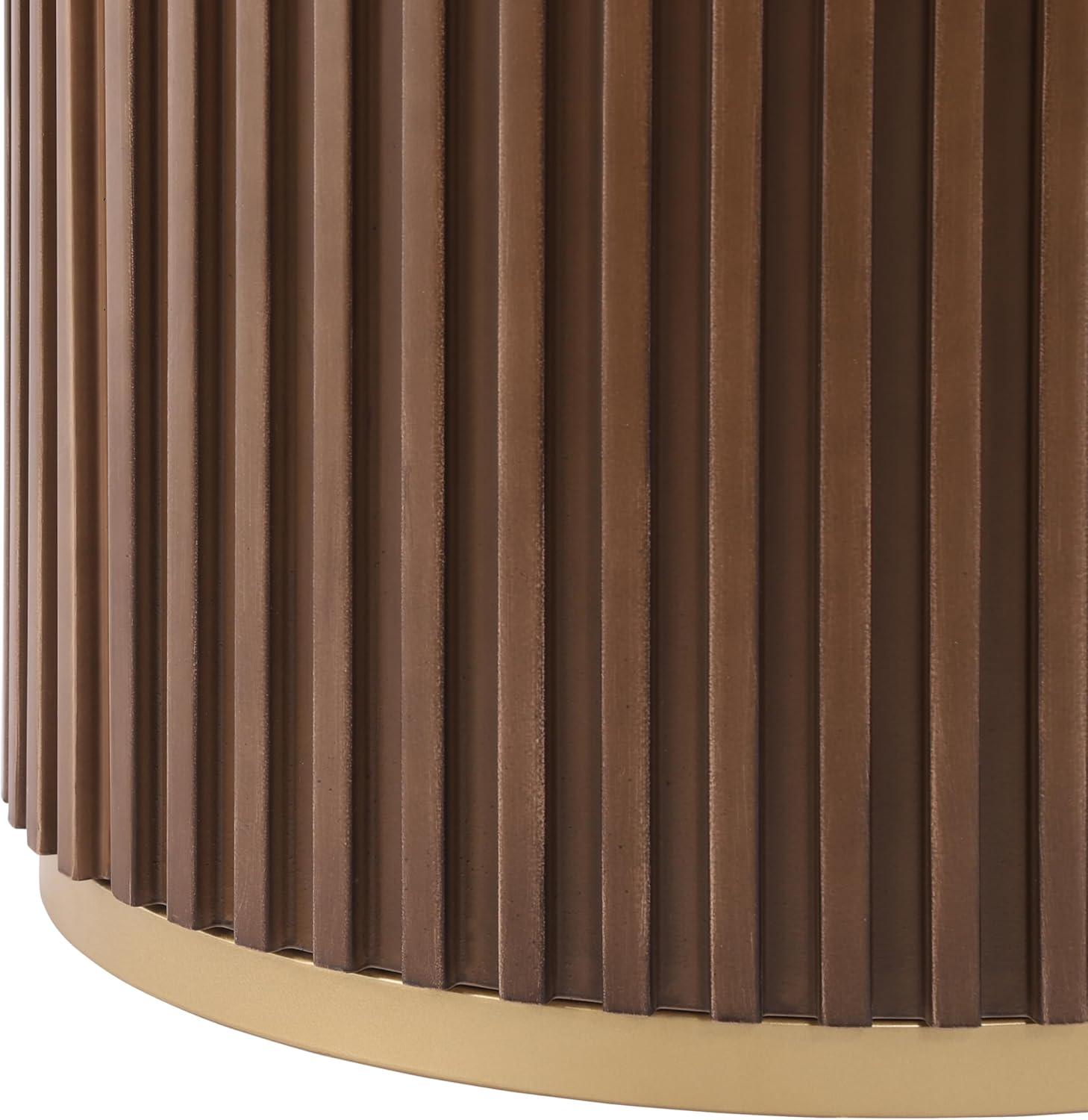 image:imageChristopher Knight Home Zenzi Round Kitchen Bar Table for Home KitchenDining Room Sturdy Wooden Counter Height Pub Table with Fluted Pedestal Base Circle Mid Century Dining Table BlackWalnut