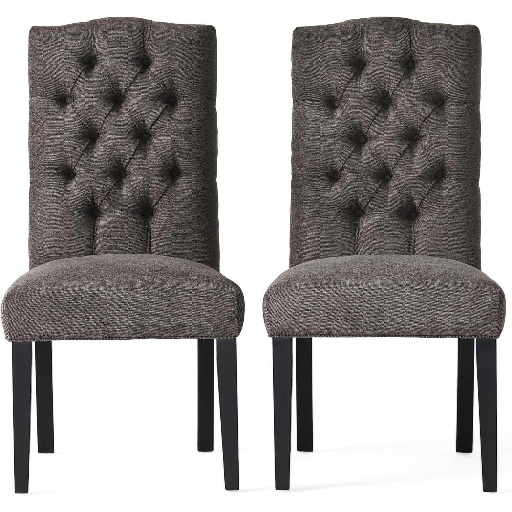 image:imageChristopher Knight Home CKH Crown Top Dining Chairs 2Pcs Set Dark Grey