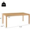 Christopher Knight Home Ace 70.28’L Solid Wood Dining Table for 6-8 People, Rubber Wood Dining Room Table, Minimalist Modern Rectangular Kitchen Table, Easy Assembly Dining Room Furniture, Natural(Natural)
