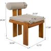 Christopher Knight Home Acker Outdoor Dining Chairs Set of 2 with Cylindrical Backrest, Acacia Wood Dining Room Chair with Thick Cushion, Comfy Outdoor Chairs Set of 2 and Flat Legs, Beige + Teak(Light Brown+teak)