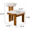 Christopher Knight Home Acker Outdoor Dining Chairs Set of 2 with Cylindrical Backrest, Acacia Wood Dining Room Chair with Thick Cushion, Comfy Outdoor Chairs Set of 2 and Flat Legs, Beige + Teak(Beige + Teak)