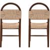 Christopher Knight Home Alfie Modern Dining Table Set for 6, Solid Wood Kitchen Table and Dining Chairs Set of 6, Rubberwood Dining Room Table Set 6, Light Brown+Walnut
