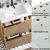 Christopher Knight Home Byron 30″ Bathroom Vanity with Sink, Modern Freestanding Bathroom Sink Cabinet with Drawer, Undermount Vanity Sink Cabinet, Bathroom Storage Cabinet with Sink Combo Set,Natural(Natural)