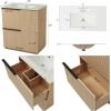 Christopher Knight Home Byron 30″ Bathroom Vanity with Sink, Modern Freestanding Bathroom Sink Cabinet with Drawer, Undermount Vanity Sink Cabinet, Bathroom Storage Cabinet with Sink Combo Set,Natural(Natural)