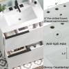 Christopher Knight Home Byron 30″ Bathroom Vanity with Sink, Modern Freestanding Bathroom Sink Cabinet with Drawer, Undermount Vanity Sink Cabinet, Bathroom Storage Cabinet with Sink Combo Set,Natural(White)