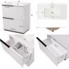 Christopher Knight Home Byron 30″ Bathroom Vanity with Sink, Modern Freestanding Bathroom Sink Cabinet with Drawer, Undermount Vanity Sink Cabinet, Bathroom Storage Cabinet with Sink Combo Set,Natural(White)
