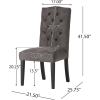 Christopher Knight Home CKH Crown Top Dining Chairs, 2-Pcs Set, Dark Grey