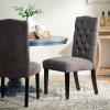 Christopher Knight Home CKH Crown Top Dining Chairs, 2-Pcs Set, Dark Grey
