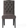 Christopher Knight Home CKH Crown Top Dining Chairs, 2-Pcs Set, Dark Grey
