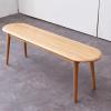 Christopher Knight Home Ella Dining Bench, Oak Wood Dining Bench, Oval Shaped Chair, End of Bed Entryway Foot Seats, Kitchen Chair, 39.37″Small Benches for Living Room Dining Room Home Decor, Natural(Natural/39.37)