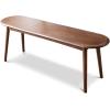 Christopher Knight Home Ella Dining Bench, Oak Wood Dining Bench, Oval Shaped Chair, End of Bed Entryway Foot Seats, Kitchen Chair, 39.37″Small Benches for Living Room Dining Room Home Decor, Natural(Walnut/47.24)