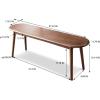 Christopher Knight Home Ella Dining Bench, Oak Wood Dining Bench, Oval Shaped Chair, End of Bed Entryway Foot Seats, Kitchen Chair, 39.37″Small Benches for Living Room Dining Room Home Decor, Natural(Walnut/47.24)