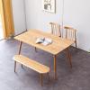 Christopher Knight Home Ella Dining Bench, Oak Wood Dining Bench, Oval Shaped Chair, End of Bed Entryway Foot Seats, Kitchen Chair, 39.37″Small Benches for Living Room Dining Room Home Decor, Natural(Natural/47.24)