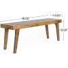 Christopher Knight Home Fircrest Wooden Rectangular Dining Bench, Kitchen Extra Seat, Entryway Bench for Home Hall Living Room, Natural