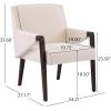Christopher Knight Home Inmax Modern Upholstered Dining Chair Set of 2, Solid Wood Kitchen Side Chair, Wooden Dining Armchair, Extra Seat for Living Room, Light Beige+Brown(Beige+black)
