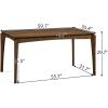 Christopher Knight Home Jarvan Modern Dining Table Set for 6, Kitchen Table and Dining Chairs Set of 6, Solid Wood Dining Room Table Set for 6, Dark Beige+Walnut