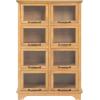 Christopher Knight Home Judland Modern Storage Cabinet with Glass Doors, Wooden Display Cabinet with Shelves and 8 Doors, Accent Cabinet for Living Room/Kitchen, Spacious Dining Room Cupboard, Natural