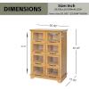 Christopher Knight Home Judland Modern Storage Cabinet with Glass Doors, Wooden Display Cabinet with Shelves and 8 Doors, Accent Cabinet for Living Room/Kitchen, Spacious Dining Room Cupboard, Natural