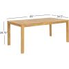 Christopher Knight Home Labrov 69”L Acacia Wood Outdoor Dining Table with Umbrella Hole, Sturdy Rectangular Patio Table for 6 People, Indoor and Outdoor Dining Room Table with Slatted Design, Teak