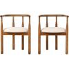 Christopher Knight Home Larkspur Mid-Century Modern Dining Table Set for 6, Solid Wood Kitchen Table and Dining Chairs Set of 6, Rubberwood Dining Room Table Set 6, Beige+Walnut