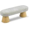 Christopher Knight Home Manila Chenille Upholstered Dining Bench, Modern Ottoman Bench, Wooden Entryway Bench, Comfort Long Spfa Footstool for Living Room Dining Room, No Assembly Needed, Oatmeal(Oatmeal/49″)