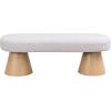 Christopher Knight Home Manila Chenille Upholstered Dining Bench, Modern Ottoman Bench, Wooden Entryway Bench, Comfort Long Spfa Footstool for Living Room Dining Room, No Assembly Needed, Oatmeal(Beige/49″)