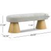 Christopher Knight Home Manila Chenille Upholstered Dining Bench, Modern Ottoman Bench, Wooden Entryway Bench, Comfort Long Spfa Footstool for Living Room Dining Room, No Assembly Needed, Oatmeal(Oatmeal/49″)