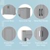 Christopher Knight Home Parlington Bathroom Cabinets with Multi-Functional Storage Space, Wood Frame, Stacking Structure, Drawer with Slide Rails, Adjustable Shelf, Doors with Three-Tier Racks, White(Grey)