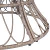 Christopher Knight Home Pella Farmhouse Acacia Wood Round Dining Table for 4-6 People, Patio Dining Room Table with Handwoven Wicker Base for Backyard/Garden, Slatted Design Outdoor Patio Table, Brown(Brown)