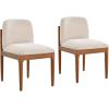 Christopher Knight Home Polly Modern Dining Table Set for 6, Solid Wood Kitchen Table and Dining Chairs Set of 6, Rubberwood Dining Room Table Set 6, Beige+Walnut