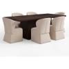 Christopher Knight Home Qiyana Modern Dining Table Set for 6, Comfy Upholstered Dining Chairs and Solid Wood Kitchen Table Set, Rectangular Dining Room Table Set for 6, Beige + Light Natural(Beige + Espresso)