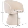 Christopher Knight Home Scout Modern Dining Table Set for 6, 180° Swivel Dining Chair and Table Set, Solid Wood Dining Room Table Set for 6, Beige+Natural(Beige+natural)