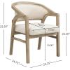 Christopher Knight Home Sepharine Modern Wooden Dining Chairs Set of 2, Boucle Upholstered Kitchen Side Armchairs, Living Room Comfy Reading Chair with Curved Back, Extra Seating, Light Ash + Beige(Light Ash + Beige)