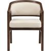 Christopher Knight Home Sepharine Modern Wooden Dining Chairs Set of 2, Boucle Upholstered Kitchen Side Armchairs, Living Room Comfy Reading Chair with Curved Back, Extra Seating, Light Ash + Beige(Walnut + Beige)