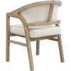 Christopher Knight Home Sepharine Modern Wooden Dining Chairs Set of 2, Boucle Upholstered Kitchen Side Armchairs, Living Room Comfy Reading Chair with Curved Back, Extra Seating, Light Ash + Beige(Light Ash + Beige)