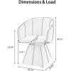 Christopher Knight Home Unami 90° Swivel Dining Chairs Set of 2, Upholstered Swivel Accent Chair, Modern Swivel Barrel Chair, Beige+Champagne(Beige+champagne)