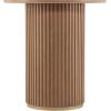 Christopher Knight Home Zenzi Round Kitchen Bar Table for Home Kitchen/Dining Room, Sturdy Wooden Counter Height Pub Table with Fluted Pedestal Base, Circle Mid Century Dining Table, Black(Light Ash)