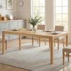 Christopher Knight Home Ace 70.28’L Solid Wood Dining Table for 6-8 People, Rubber Wood Dining Room Table, Minimalist Modern Rectangular Kitchen Table, Easy Assembly Dining Room Furniture, Natural(Natural)