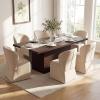 Christopher Knight Home Qiyana Modern Dining Table Set for 6, Comfy Upholstered Dining Chairs and Solid Wood Kitchen Table Set, Rectangular Dining Room Table Set for 6, Beige + Light Natural(Beige + Espresso)