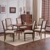 Christopher Knight Home Regina French Country Dining Chairs Set of 6, Wooden Dining Room Chair, High Back Kitchen Side Chair, Fabric Upholstered Armless Extra Seat, Beige+Walnut(Beige+walnut)