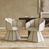 Christopher Knight Home Unami 90° Swivel Dining Chairs Set of 2, Upholstered Swivel Accent Chair, Modern Swivel Barrel Chair, Beige+Champagne(Beige+black)