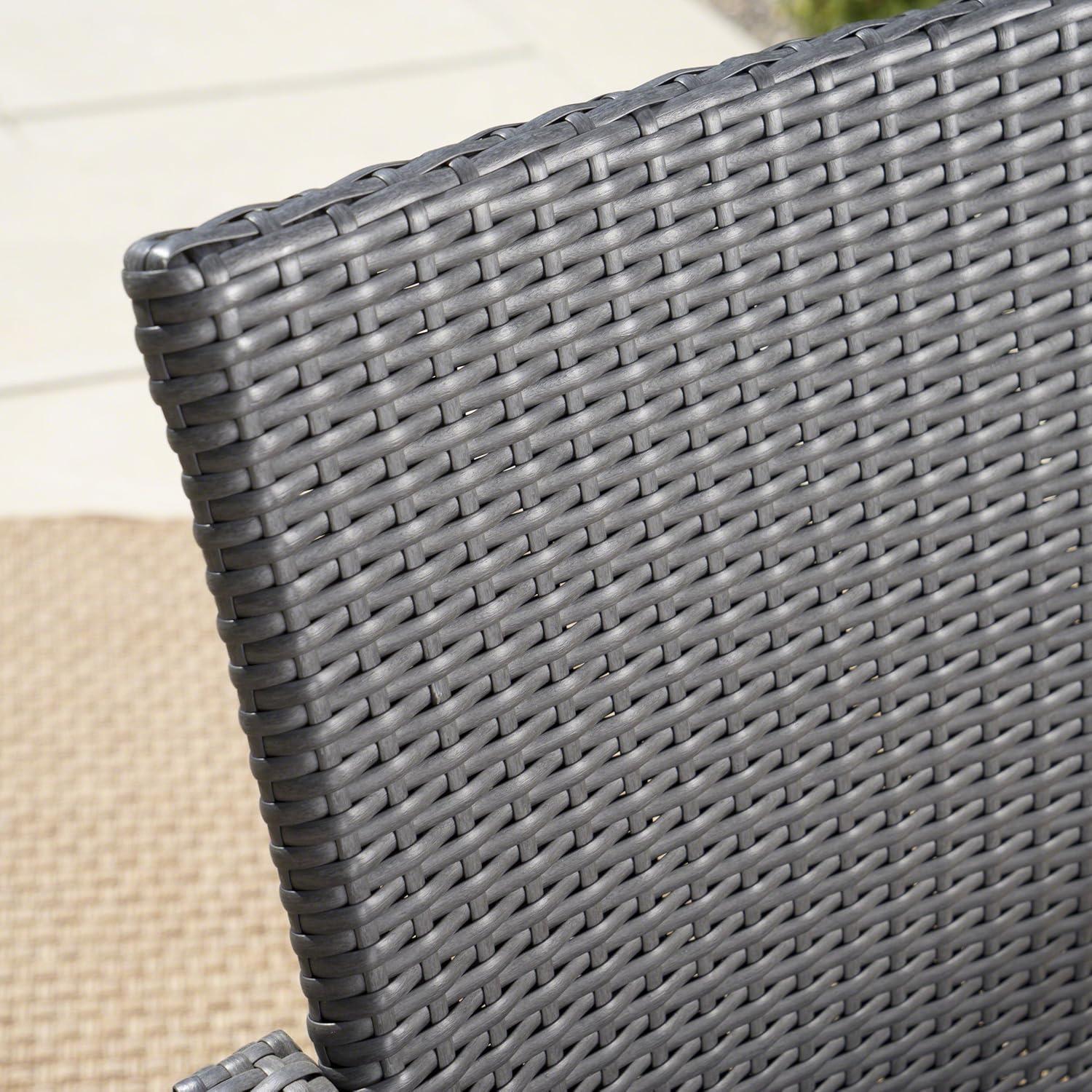 image:imageChristopher Knight Home Adella Outdoor Aluminum Dining Set with Water Resistant Cushions 7Pcs Set Grey Black