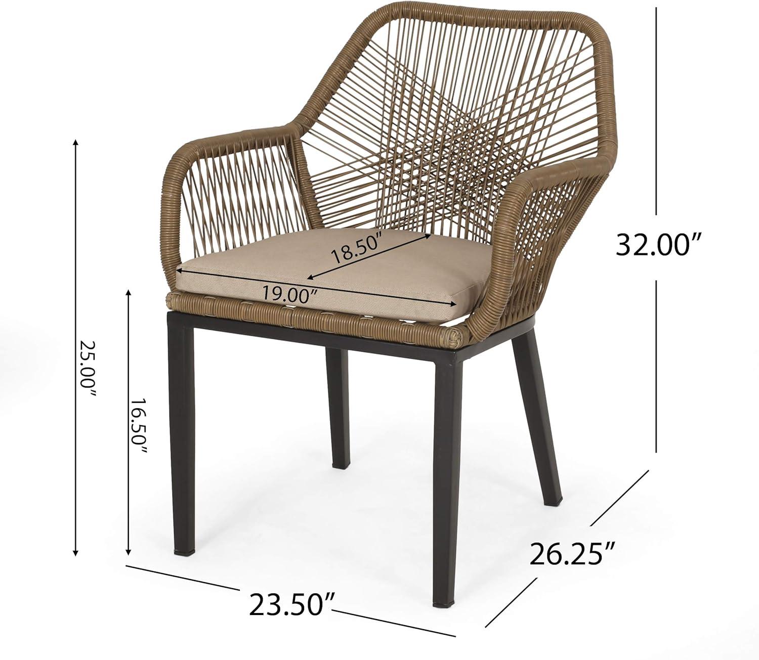 image:imageChristopher Knight Home Fromberg Outdoor Dining Sets Beige Light Brown Matte Black