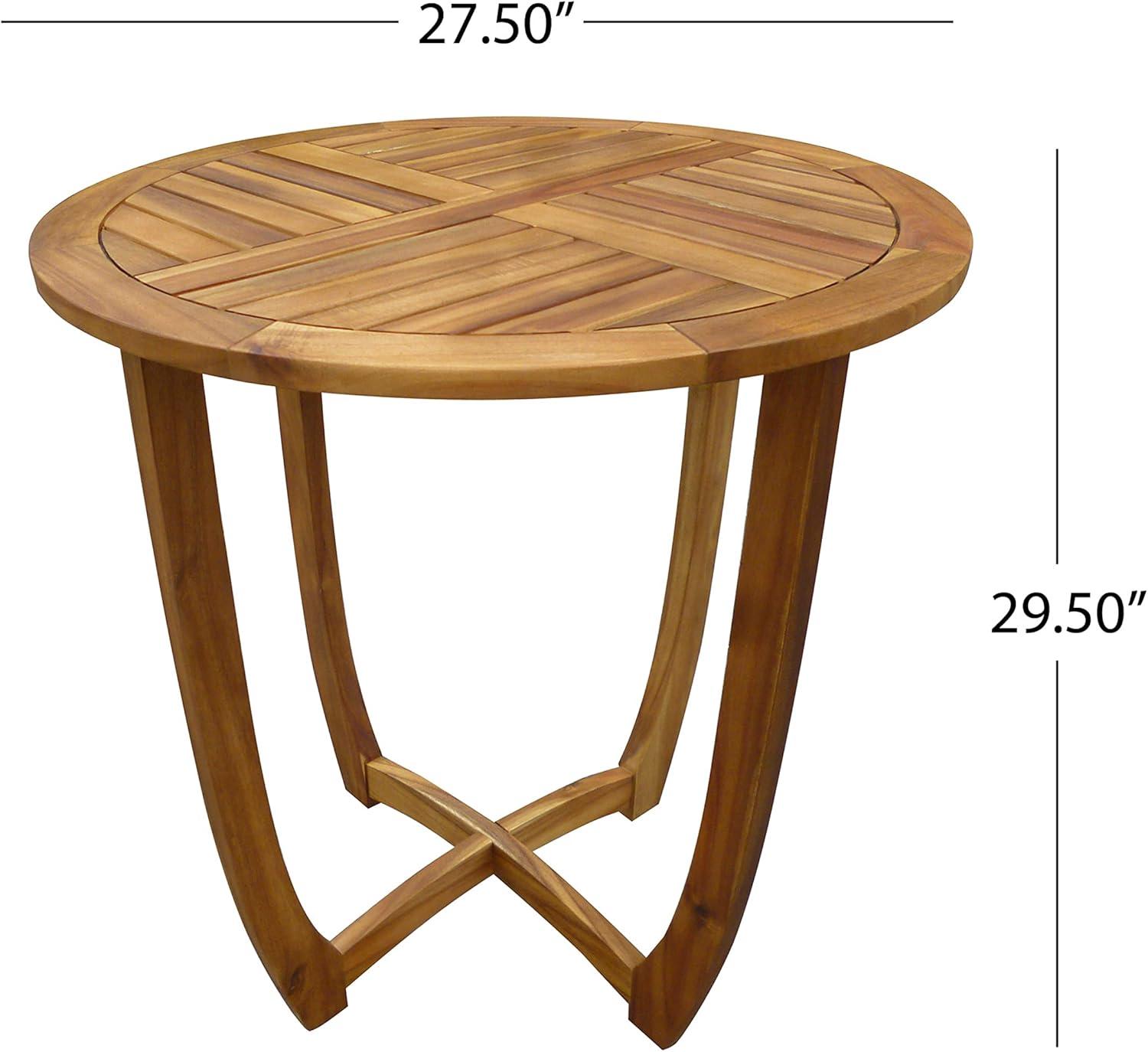 image:imageChristopher Knight Home Marcello Outdoor Acacia Wood 3 Piece Dining Set with Mesh Seats Teak and Black