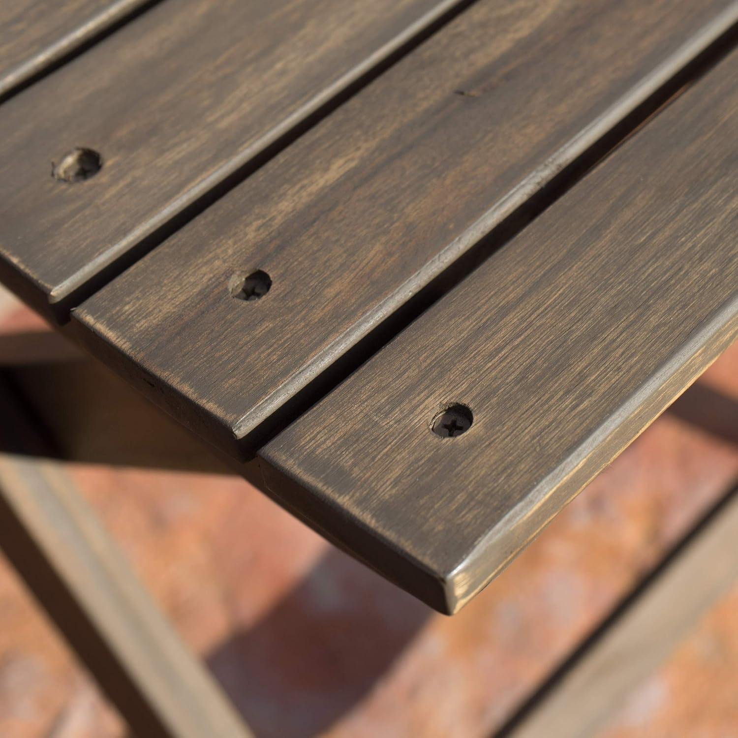 image:imageChristopher Knight Home Positano Outdoor Acacia Wood Foldable Dining Set Grey Finish
