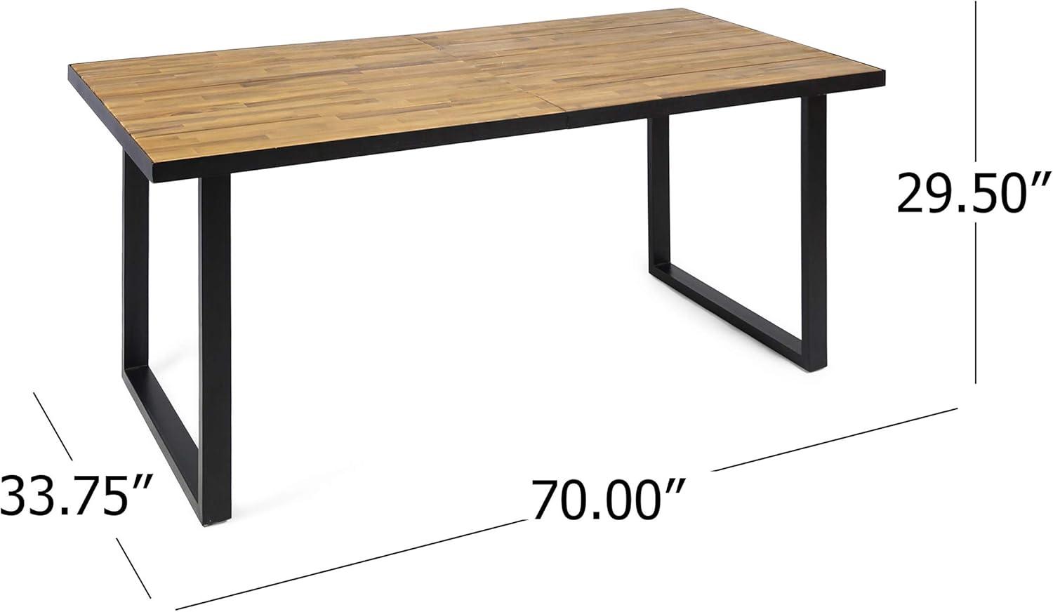 image:imageChristopher Knight Home Requeta Outdoor Dining Sets Black Teak