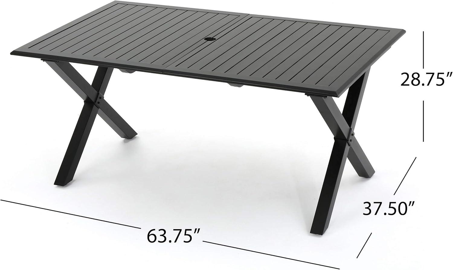 image:imageChristopher Knight Home Rogge Outdoor Dining Sets Beige Light Brown Matte Black Black