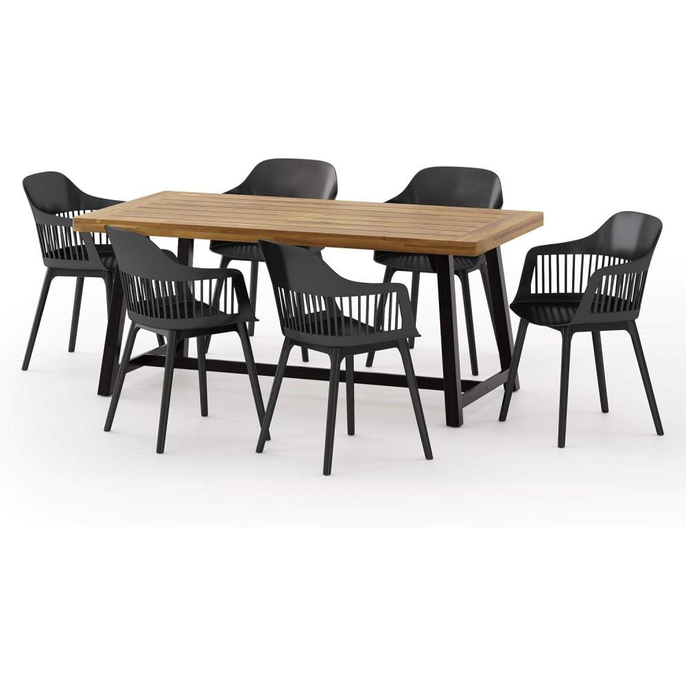 image:imageChristopher Knight Home Dahlia Outdoor Dining Sets Black Sandblast Black