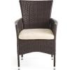 Christopher Knight Home Anthony | Outdoor 7-Piece Acacia Wood/Wicker Dining Set with Cushions | Teak Finish | in Multibrown/Beige
