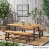 Christopher Knight Home Carlisle Outdoor Dining Set, 3-Pcs Set, Rustic Metal
